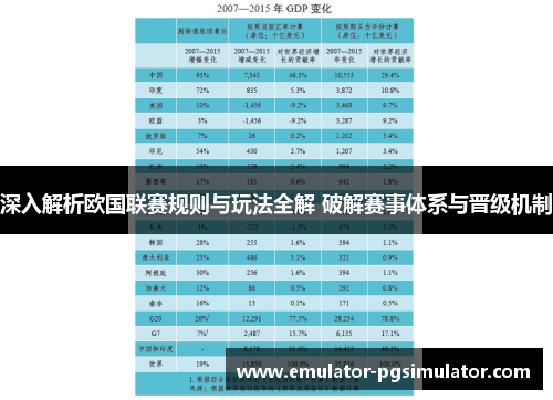 深入解析欧国联赛规则与玩法全解 破解赛事体系与晋级机制 深入解析欧国联赛规则与玩法全解 破解赛事体系与晋级机制