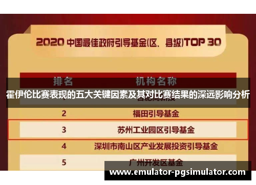 霍伊伦比赛表现的五大关键因素及其对比赛结果的深远影响分析